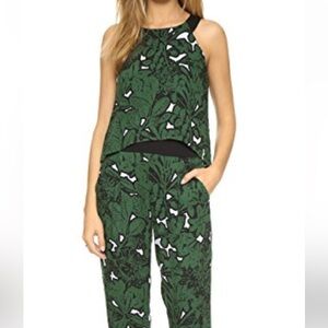 Leaf print jumpsuit in great condition